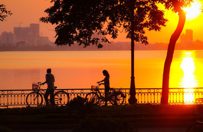 Sunset at West Lake Hanoi