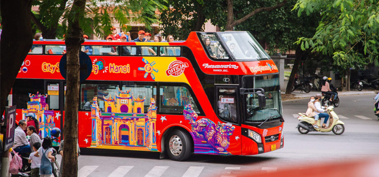 Explore Hanoi with the double-decker Bus