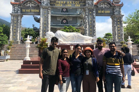 Indian tourists in Danang city