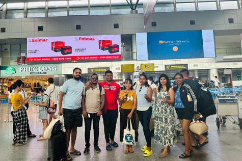 Indian tourists at Danang International Airport