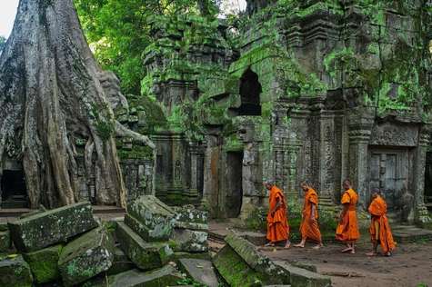 In the afternoon, you continue to visit Angkor Wat (the jungle temple) which is famous for being the greatest temple in Cambodia